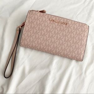 Michael Kors Ballet Pink Signature Double Zip